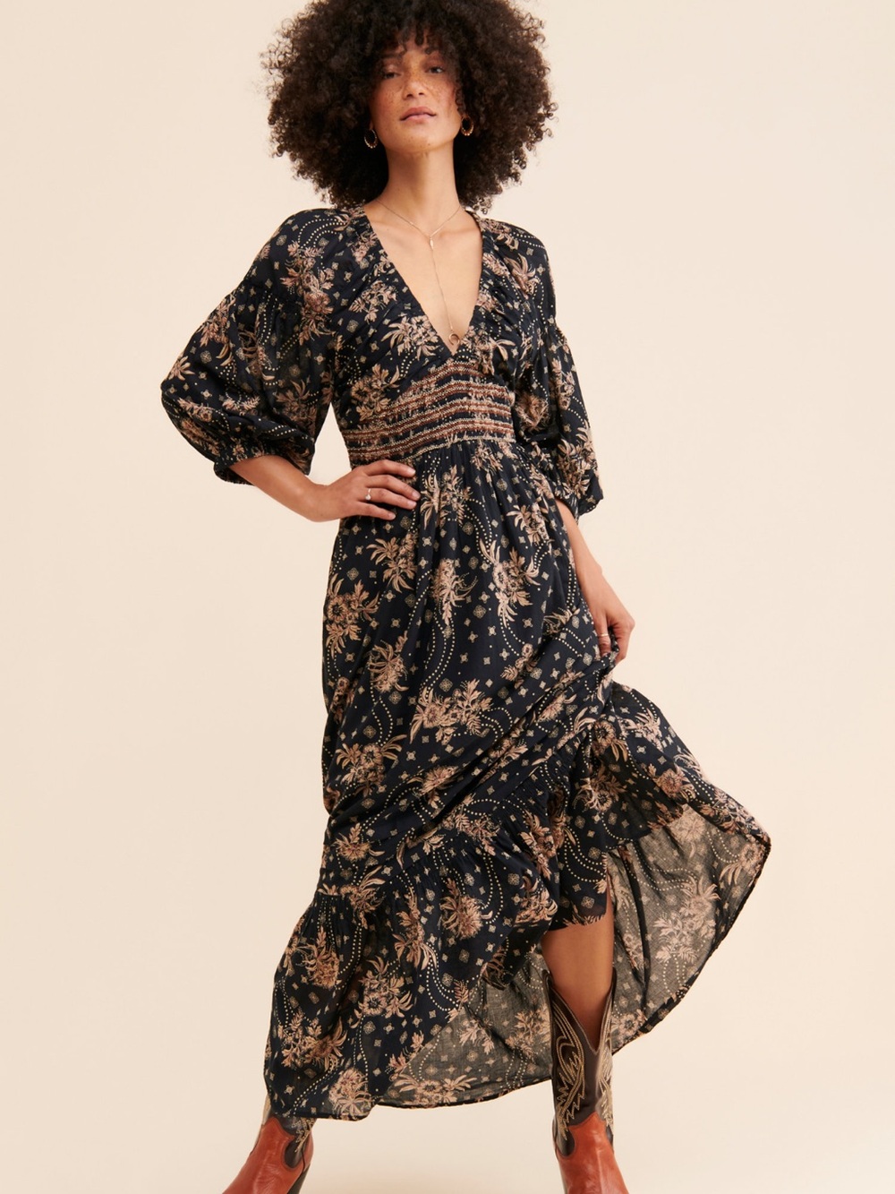 Golden Hour Maxi Dress, Small, Black Combo